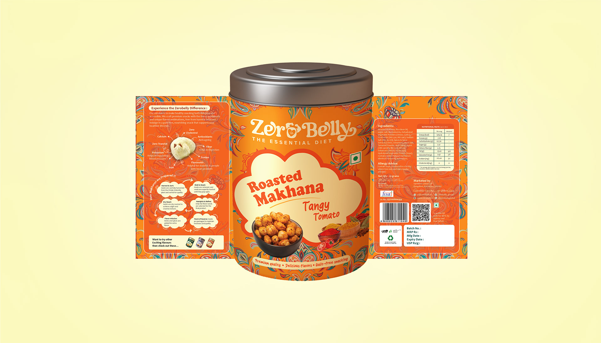 Zero Belly Tin Label Design